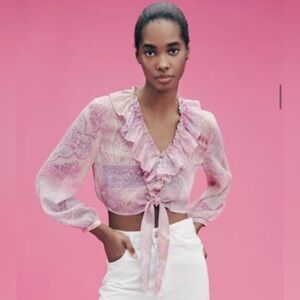 Zara paisley print top